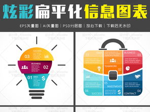 炫彩扁平化信息圖表 AI素材下載與信息咨詢服務(wù)指南